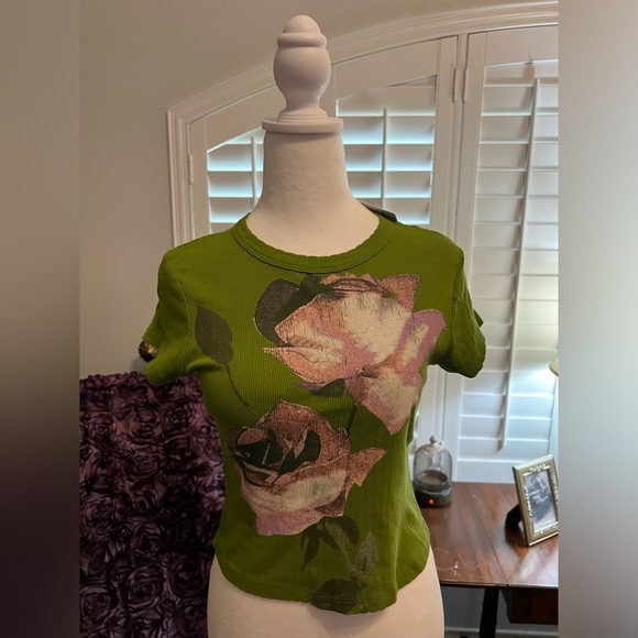 Daydreamer Tops - NWT Daydreamer x Free People collaboration Rose Pointelle Tee